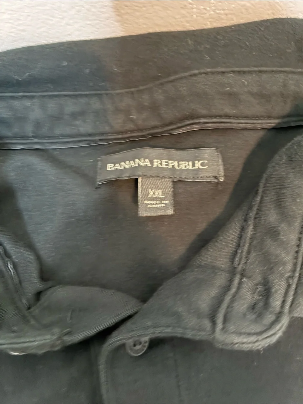 Banana Republic Black Piqué Polo Shirt XL Short Sleeve Cotton Classic